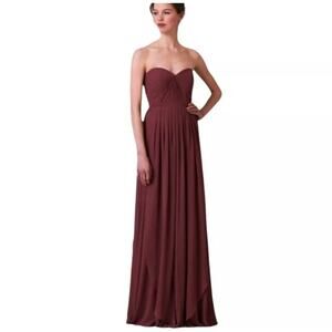 Jenny Yoo Collection BHLDN Size 16 Mira Dress Hibiscus Burgundy Bridesmaid